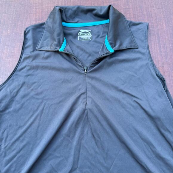 Slazenger Women's Black Sleeveless Golf Polo - Size Large - Picture 3 of 5